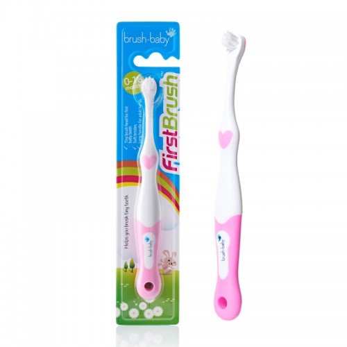 Brush-baby Baby Teething Toothpaste (0-2 Years old) + Baby First Brush 0 - 18 months 
